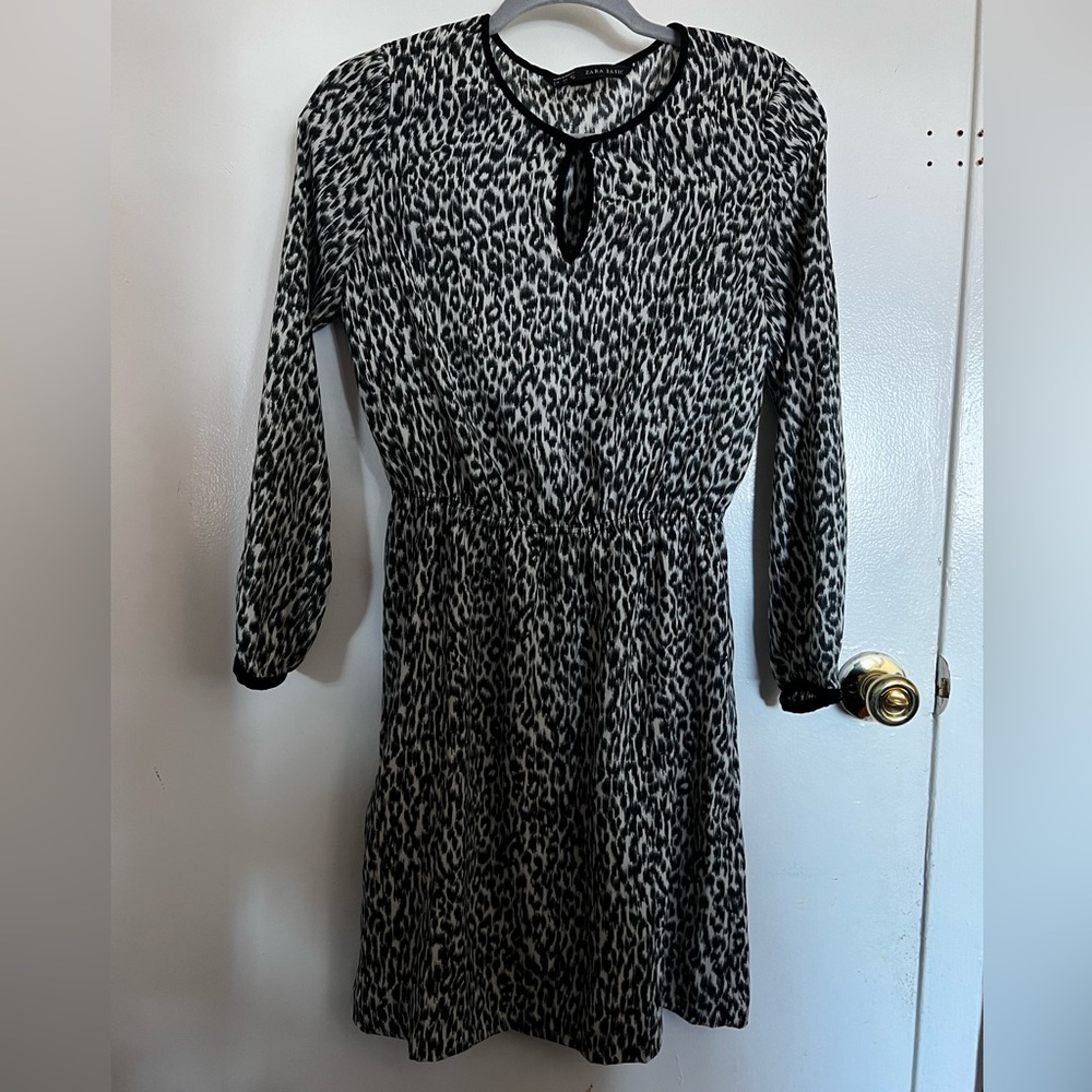 Zara basic leopard print dress